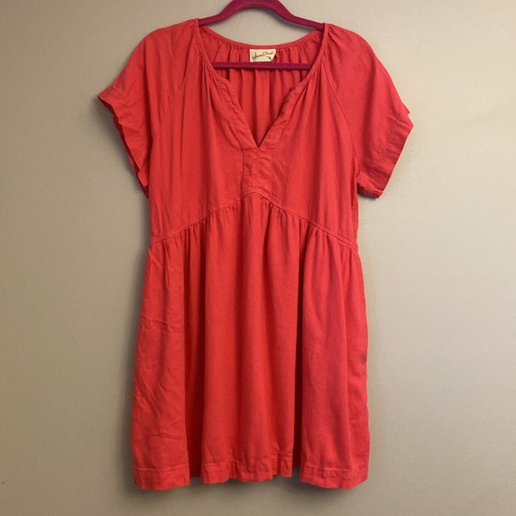 ⭐️Universal Thread Short Sleeve Linen Mini Shift Dress Women's size XL - Picture 2 of 8